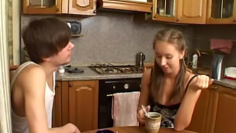 A Steamy Encounter With A White Teen And Her Partner Over Coffee And Climax