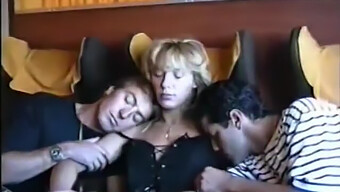 A Train Ride With A Threesome Involving An Amateur Couple And A Blowjob