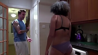 A British Man Fucks A Curly Haired Black Woman In Cowgirl Position