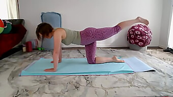 Mature Yoga Instructor Aurora Willows Leads A Session For Beginners