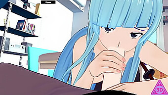 Großer Schwanz bohrt Kasumi Miwa in diesem Hentai-Video