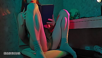 A Fiery Redhead Indulges In Solo Pleasure While Lost In Her Reading