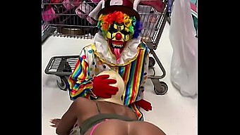 Oral sex in public with a clown and other party goers