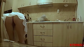 Seduction And Fucking With A Hot Stepsister In The Kitchen Caught On Hidden Camera