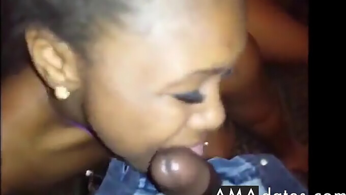 Young black girls in orgy with amateur blowjob and pussy sucking