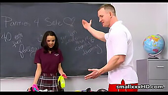 Petite Cheerleader Gets Her Ass Fucked By Gym Teacher