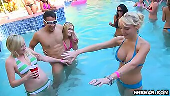 Poolside Orgy With Steamy Male Performers And Group Sex