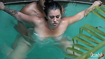 Caroline Moraes And Sophia Wolf In A Steamy Pool Session With Tony Tigrao'S Big Cock