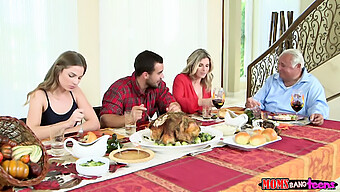 Mature Women And Young Teens Engage In Taboo Thanksgiving Sex