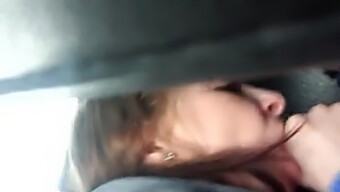 Homemade video of GF's sloppy sucking in a car