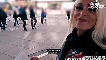 Tall, Tattooed German Lady Flirts On The Streets Of Berlin For Erocom Casting