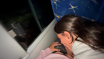 A Young Woman Performs Oral Sex With A Stranger On A Public Bus And Receives His Ejaculation