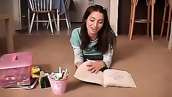 Chloe 18, A Charming American Teen, Indulges In Solo Play With Crayons