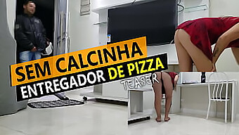 Cristina Almeida, A Slutwife, Receives Pizza Delivery In Revealing Attire During Quarantine