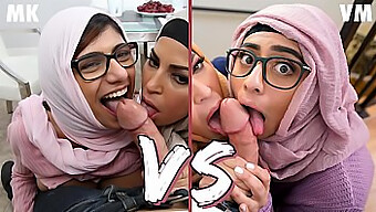 Mia Khalifa และ Violet Myers ไปเย็ดกันแบบสามคนกับความยาวใหญ่