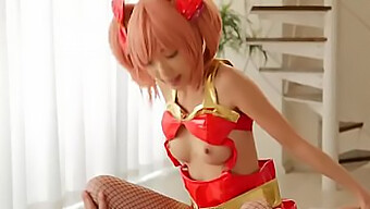 Teen Japanese Cosplay: Cinderella Girls Mika A And Jougasaki In Steamy 4k Video