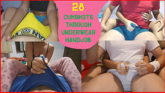 Compilation Of Sensual Handjobs Ending In Underwear-Filling Cumshots