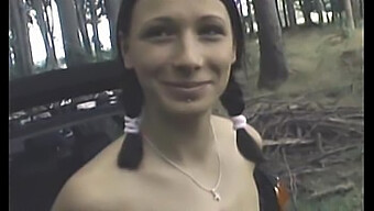 Sandra, A German Teen, In An Early Scene Showcasing Her Hot, Skinny Body And Solo Performance