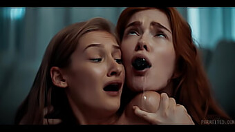 Two Redheads And Blondes Engage In Lesbian Sex And Masturbation